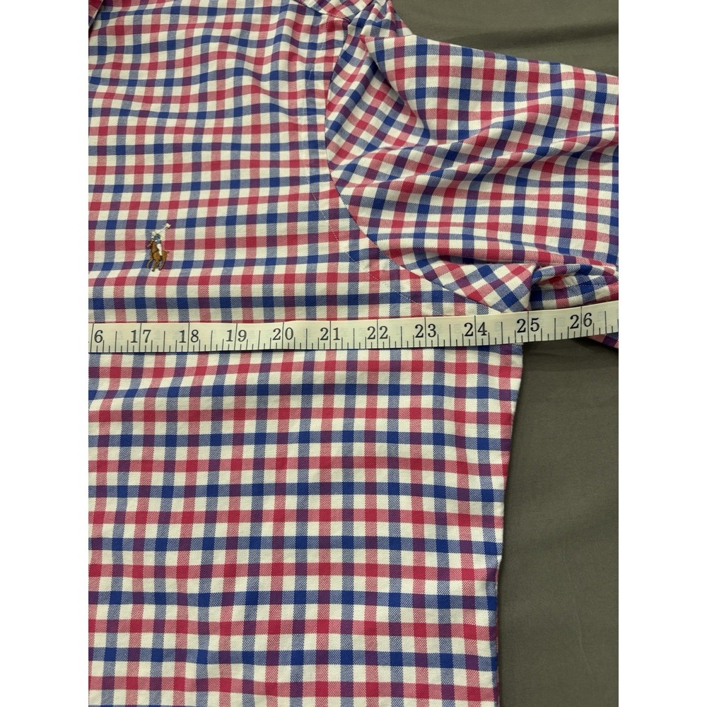 Ralph Lauren Men's Red and Blue Checkered Button-Down Shirt Size L - Picture 5 of 13